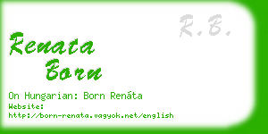 renata born business card